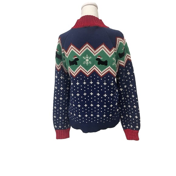 99‎ Jane Street Scottie Dog Holiday Christmas Sweater Women’s Size SMALL Jeweled - Picture 2 of 5